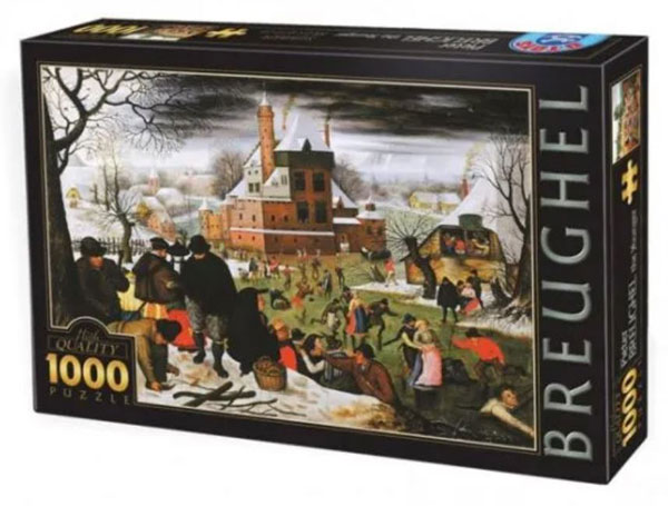 Brueghel Pieter the Younger: Winter (1000) - Dtoys  Legpuzzel afbeelding