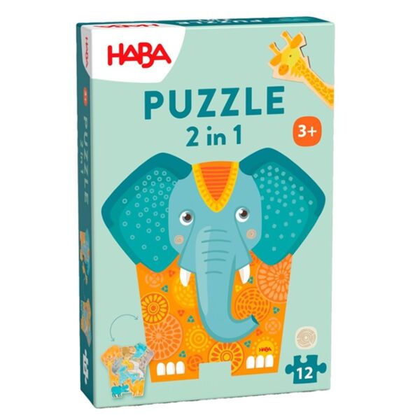 Puzzle 2 in 1 Elephant HABA