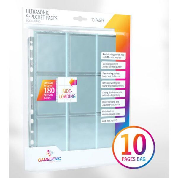 Ultrasonic 9-pocket pages side-loading (merk Gamegenic)