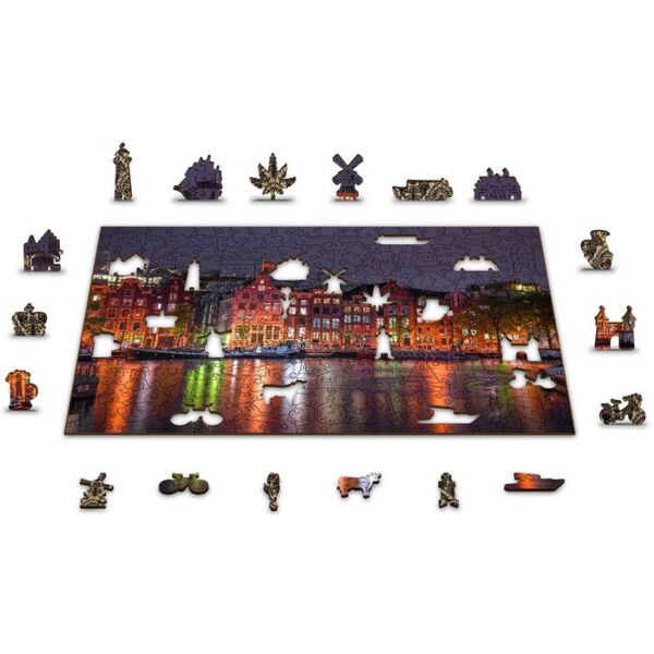 Wooden jigsaw puzzle Paris by night