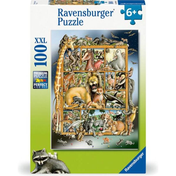 Puzzle Animaux sur l'étagère 100