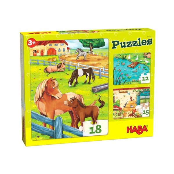 HABA Puzzel Boerderijdieren (12, 15 ,18 stukken)