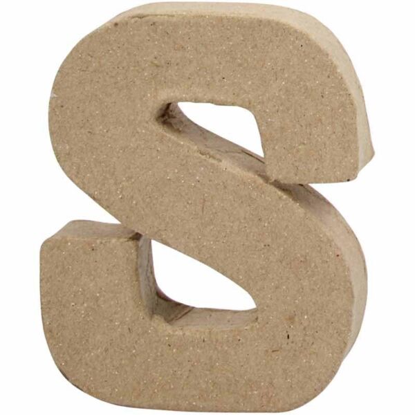 Letter S in papier-mâché