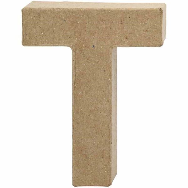 Letter T in papier-mâché
