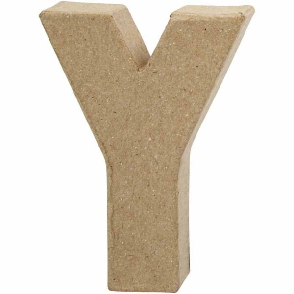 Letter Y in papier-mâché