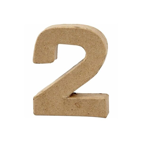 Cijfer 2 in papier-mâché