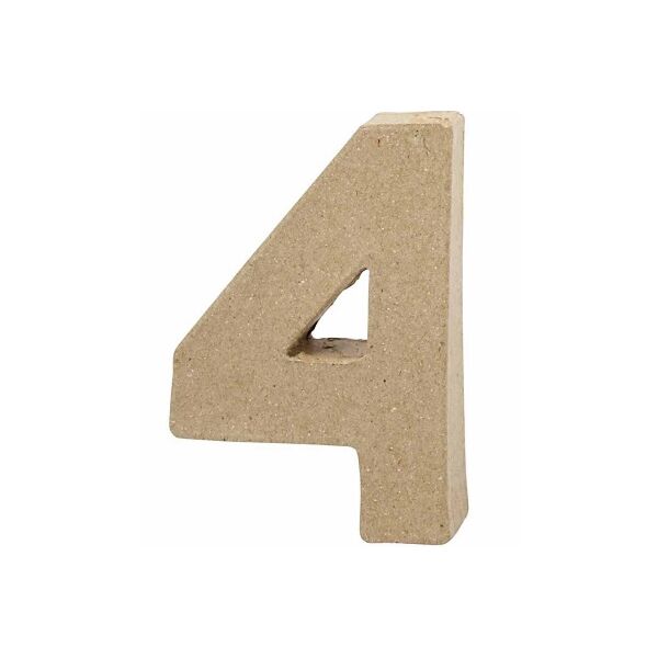 Cijfer 4 in papier-mâché