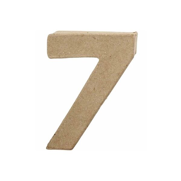 Cijfer 7 in papier-mâché