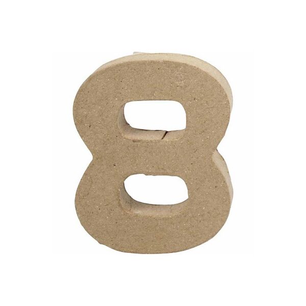 Cijfer 8 in papier-mâché