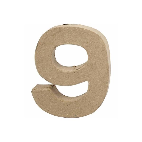 Cijfer 9 in papier-mâché