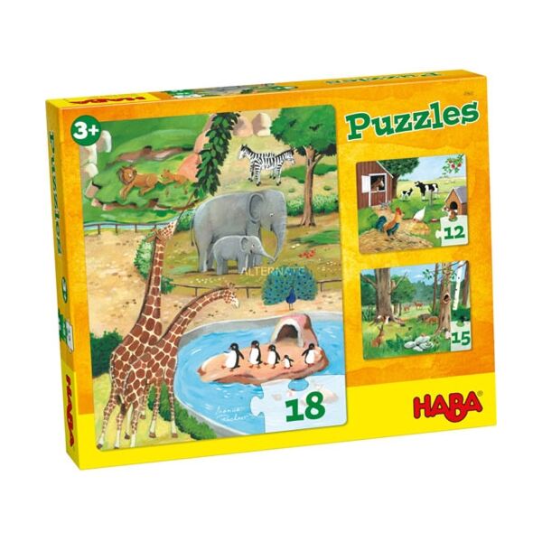 Dieren Puzzels HABA (12-15-18 puzzelstukken)