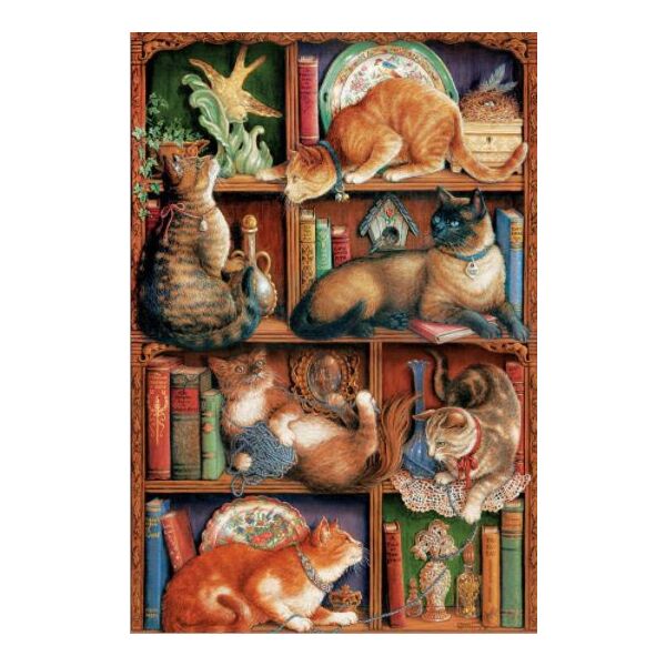 Feline Bookcase 2000 (Cobble Hill Puzzle)