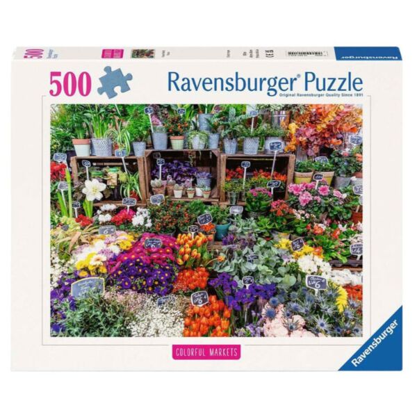 Flower Market, France - Ravensburger puzzle 500