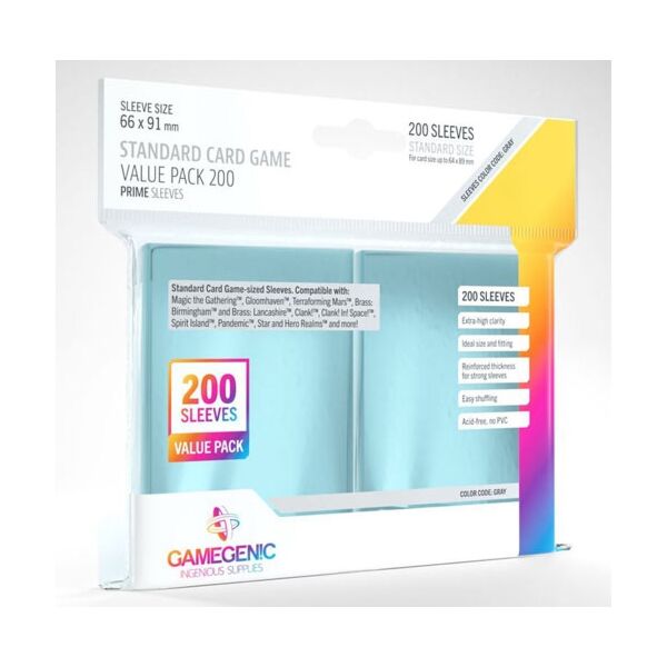 Standard Sleeves PRIME Value pack (Gamegenic)