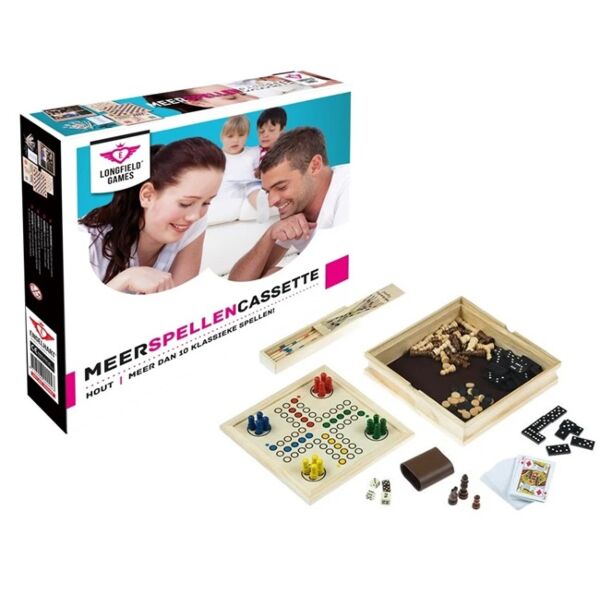 Houten Spellencassette 10-in-1