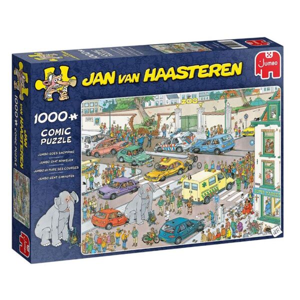 Jan van Haasteren Comic Puzzle Jumbo gaat winkelen (1000 stukken)