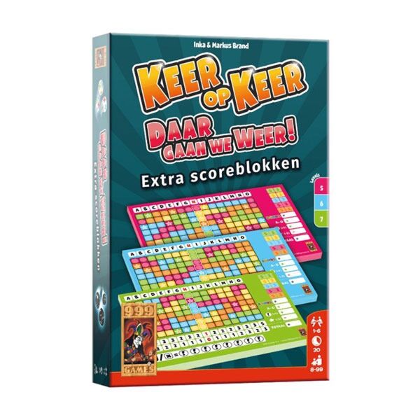 Keer op keer Daar gaan we weer Scoreblokken (999 games)