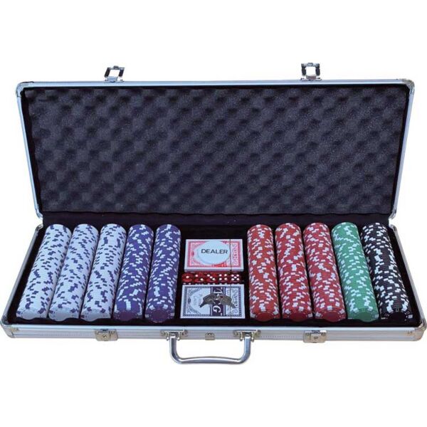 Valise avec jetons de poker