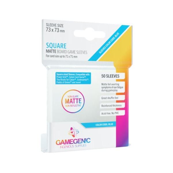 Matte vierkante sleeves merk Gamegenic (73x73mm)
