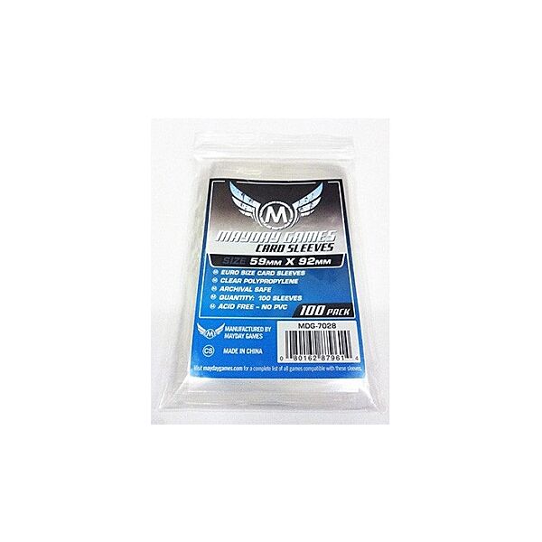 Euro Size Card Sleeves (59x92mm) clear (100)