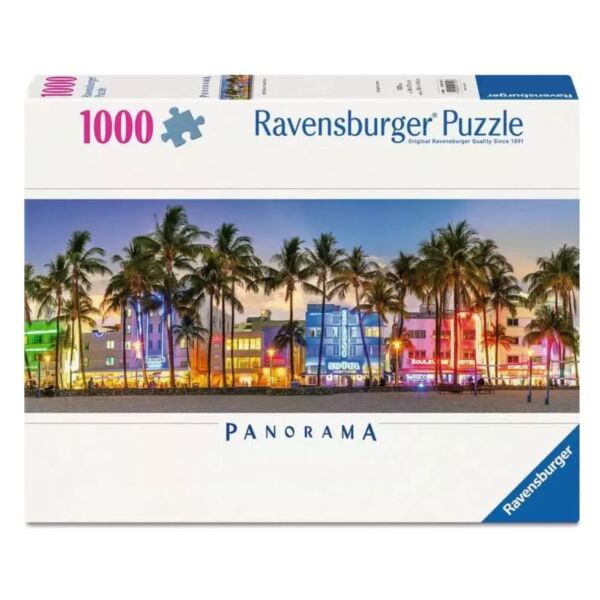 Night Glow on Ocean Drive - Panorama puzzle 1000