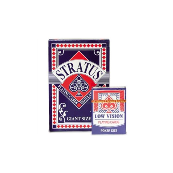 Stratus Speelkaarten Blauw groot formaat