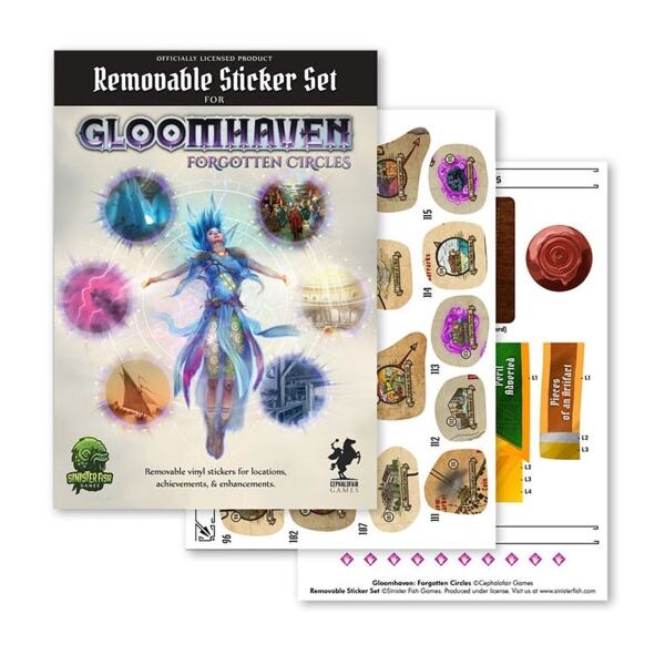 Gloomhaven Forgotten Circles Removable Sticker set (Cephalofair Games)