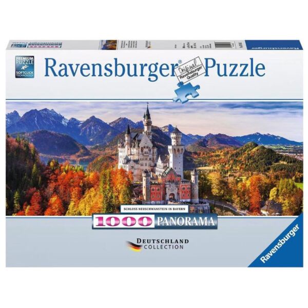Panorama puzzle Ravensburger: Schloss Neuschwanstein in Bayern