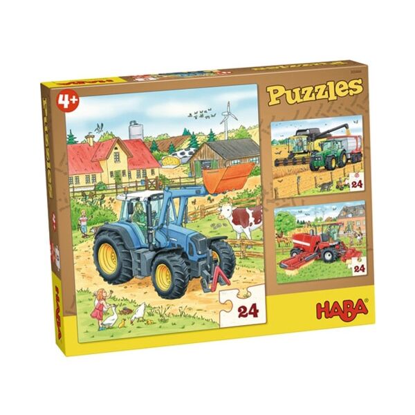 Tractor & Co (3x 24 puzzelstukken) HABA