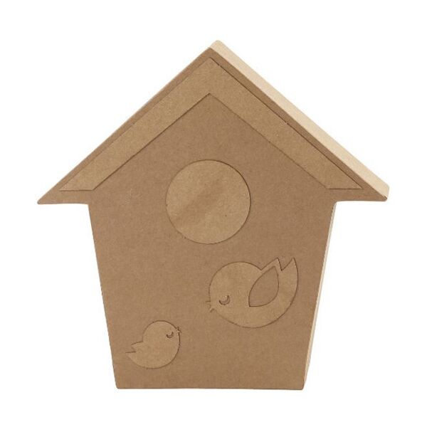 Vogelhuis in papier-mâché