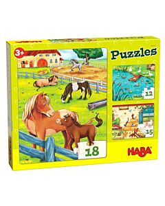 HABA Puzzel Boerderijdieren (12, 15 ,18 stukken)