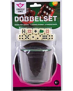 Dobbelbeker/Pokerbeker met stenen