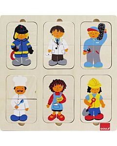 Houten Beroepenpuzzel 12 stukjes