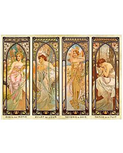 Alphonse Mucha - Times of Day - Dtoys