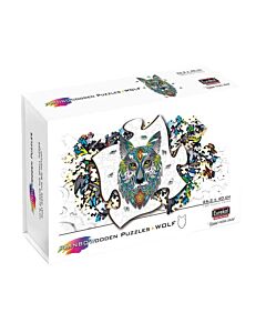 Rainbow puzzle wolf