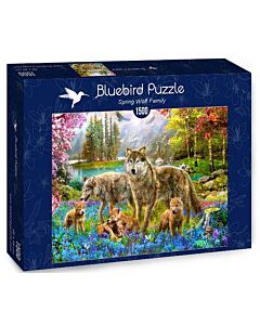 Spring Wolf Family (Bluebird puzzle)