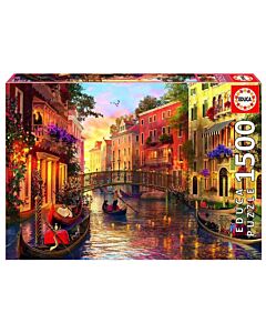 Zonsondergang in Venetië - legpuzzel Educa 1500 stukken
