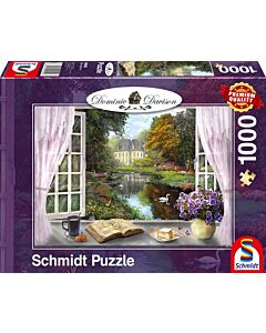 Uitzicht op de kasteeltuin (1000)