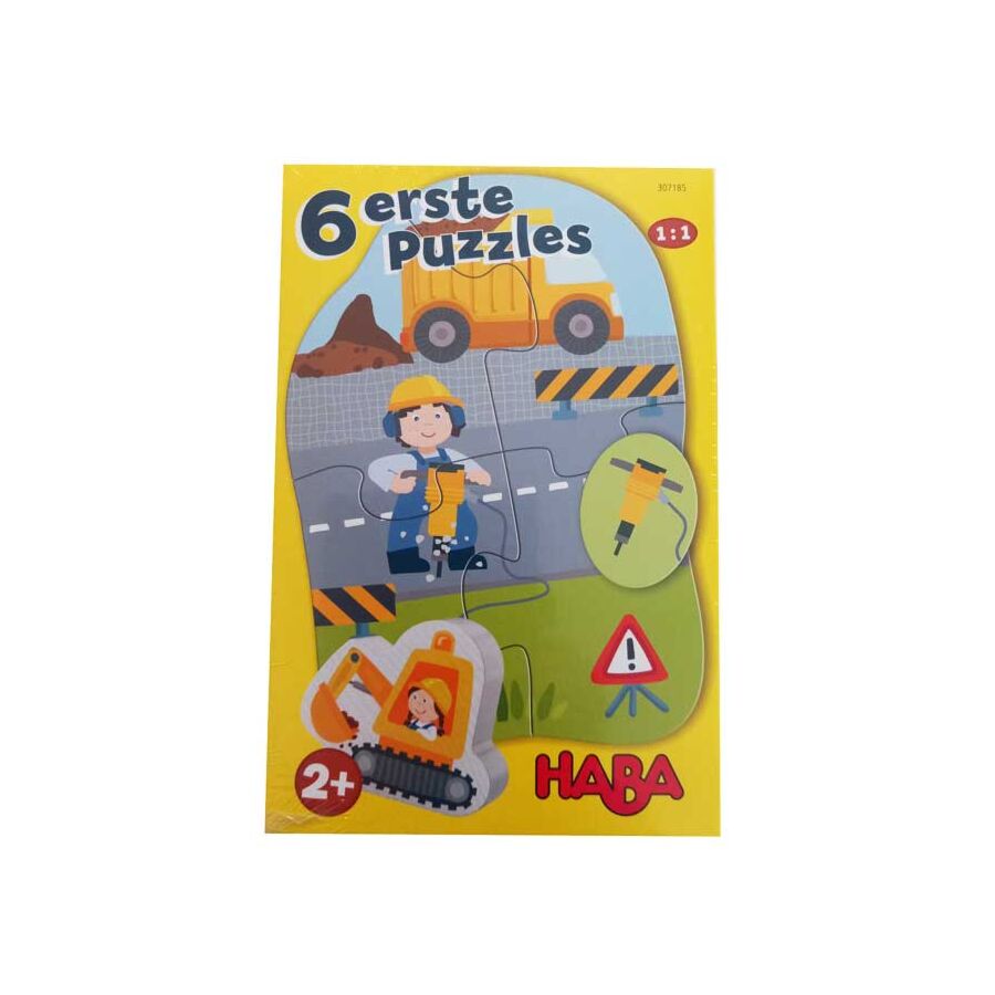 6 eerste puzzels bouwplaats