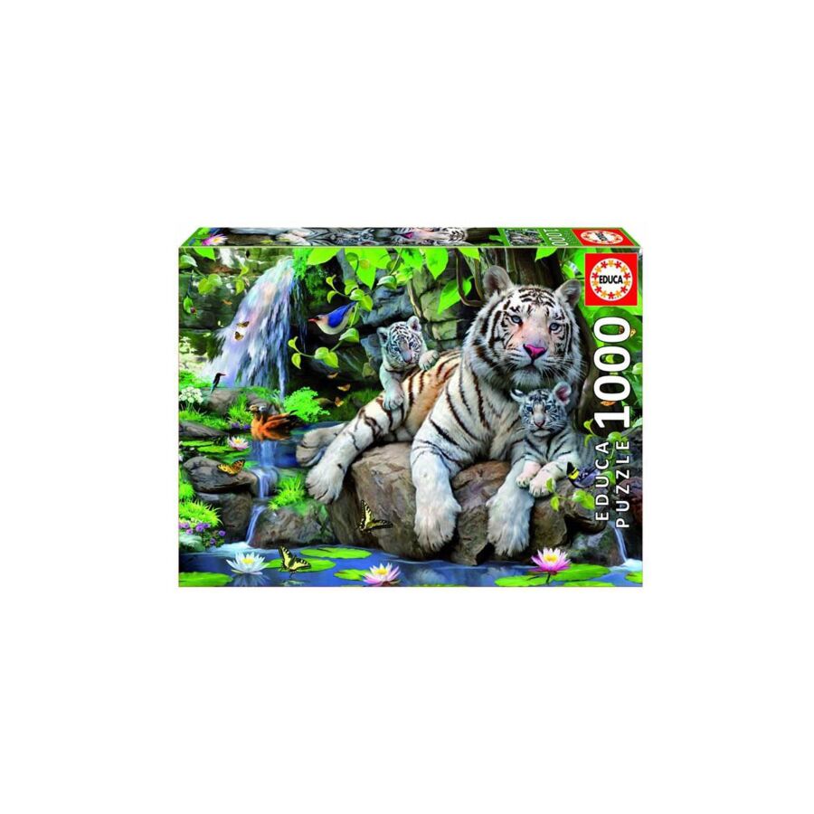 Educa Puzzle 1000 White Tigers of Bengal