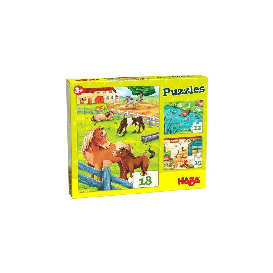 HABA Puzzel Boerderijdieren (12, 15 ,18 stukken)