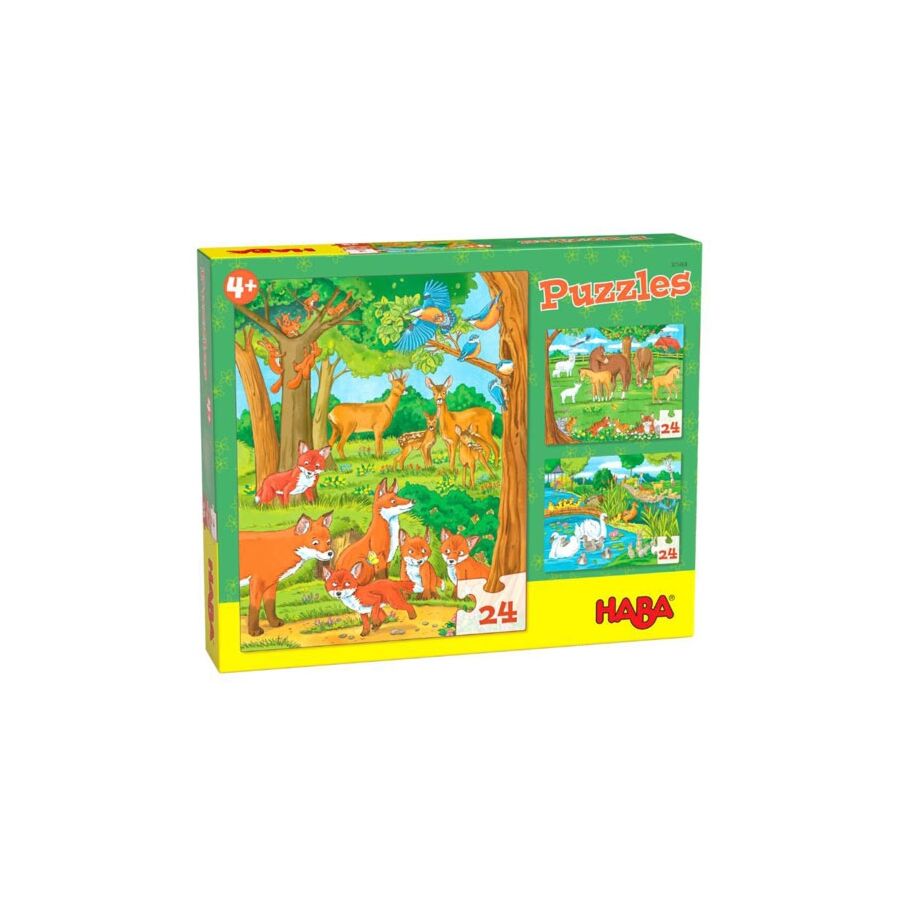 Puzzel Dierenfamilies HABA 305468