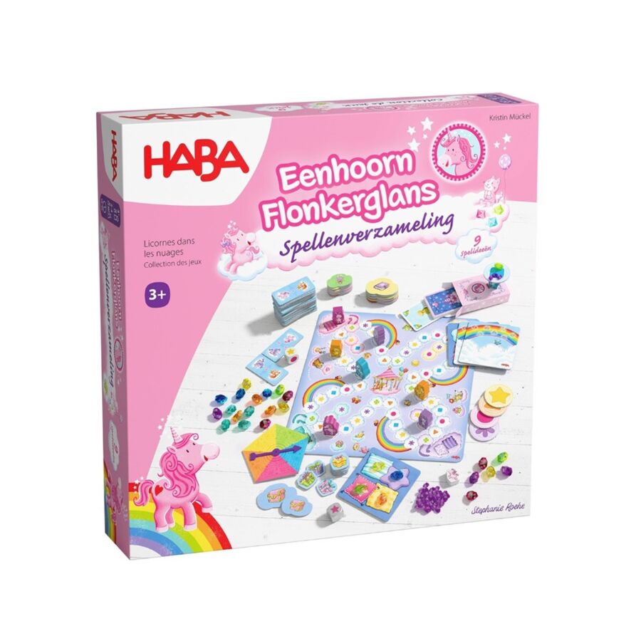 Eenhoorn Flonkerglans spellenverzameling (roze doos)