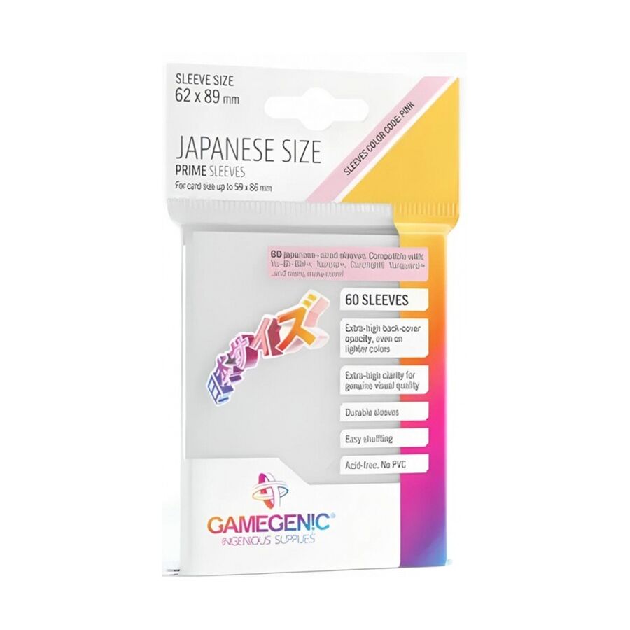 Japanese Sized Sleeves White (60) Gamegenic