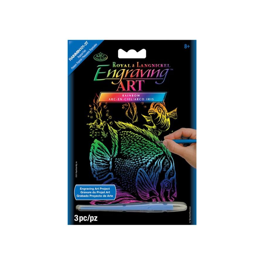 Krastekening Vissen in regenboogkleuren