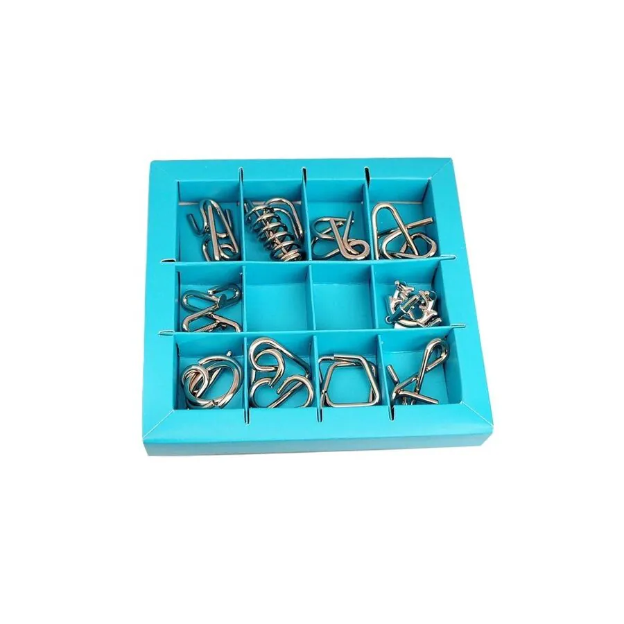 10 Metal puzzles (blue box)