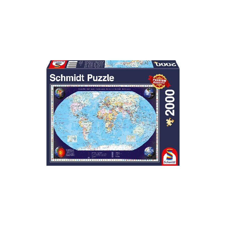 Puzzel van wereldbol (Schmidt)