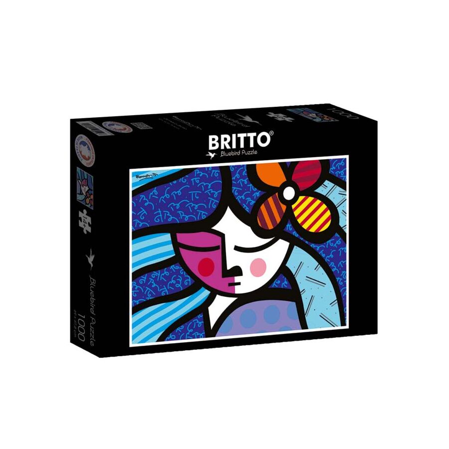 Puzzle Romero Britto - Girl with flower