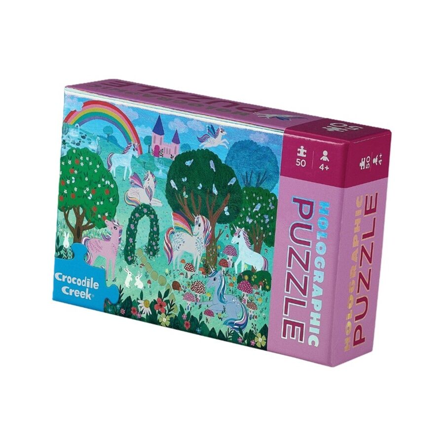 Sparkling Unicorns - shiny puzzle with 50 pieces