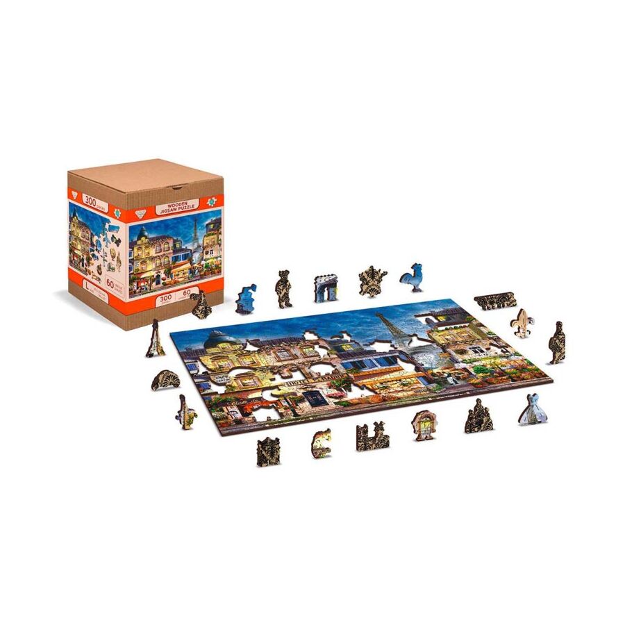 Wooden jigsaw puzzle Breakfast in Paris